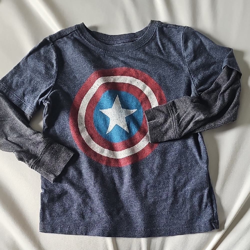 Old Navy Blue and Red Star Long Sleeve Tee